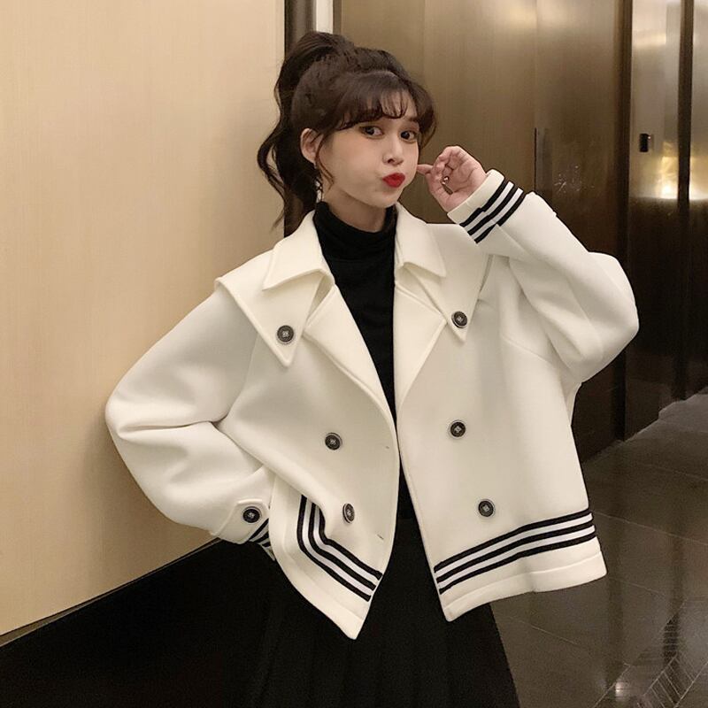 スタンダードコート ルーズスプリングオータム レトロ ストリート 春物 秋物 試着室56392046779