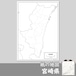 宮崎県の紙の白地図