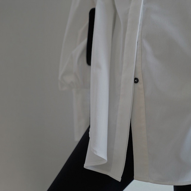Oversized drop shoulder volume sleeve shirt A00005