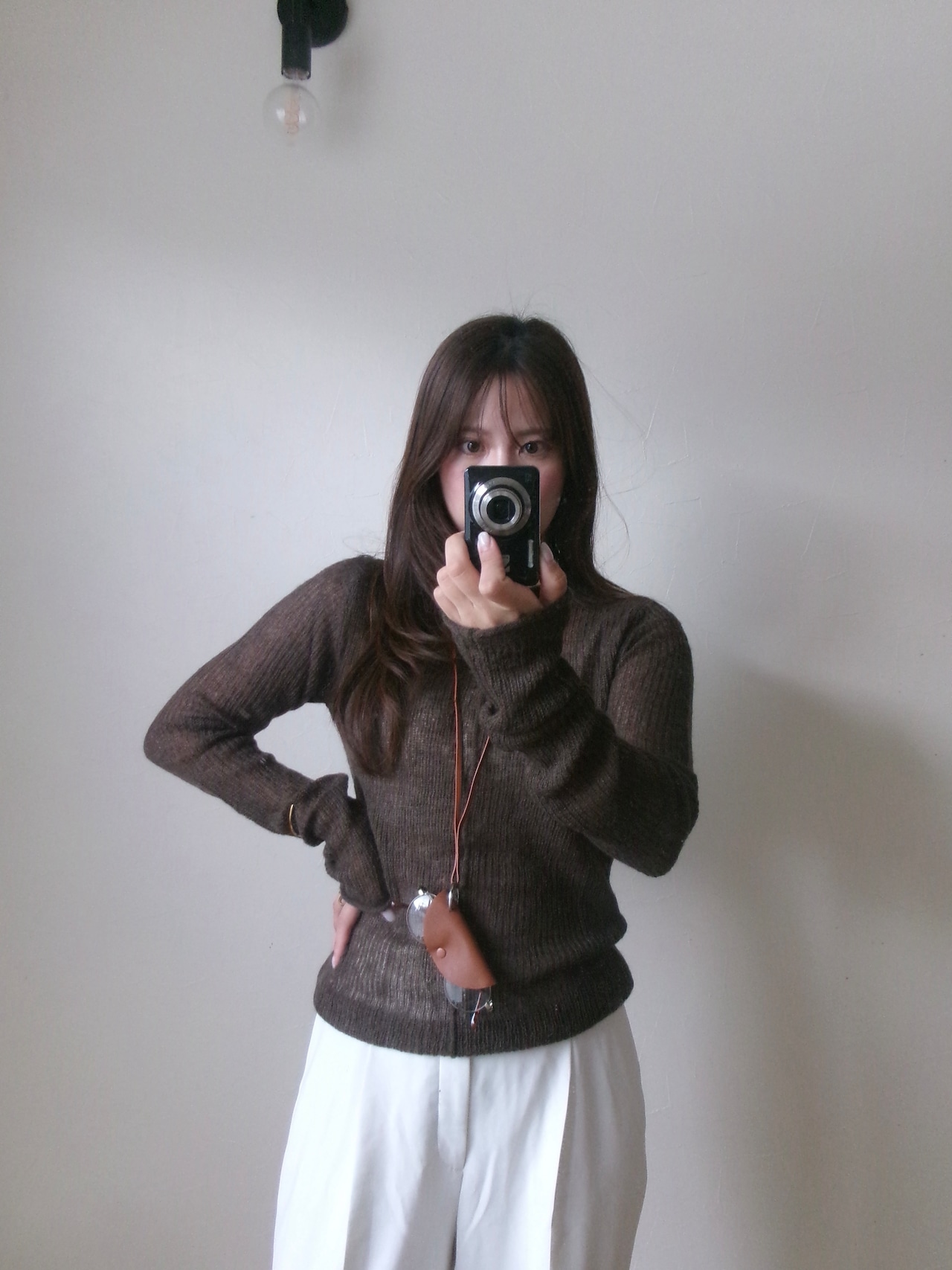 グラスクリップレザーネックレス