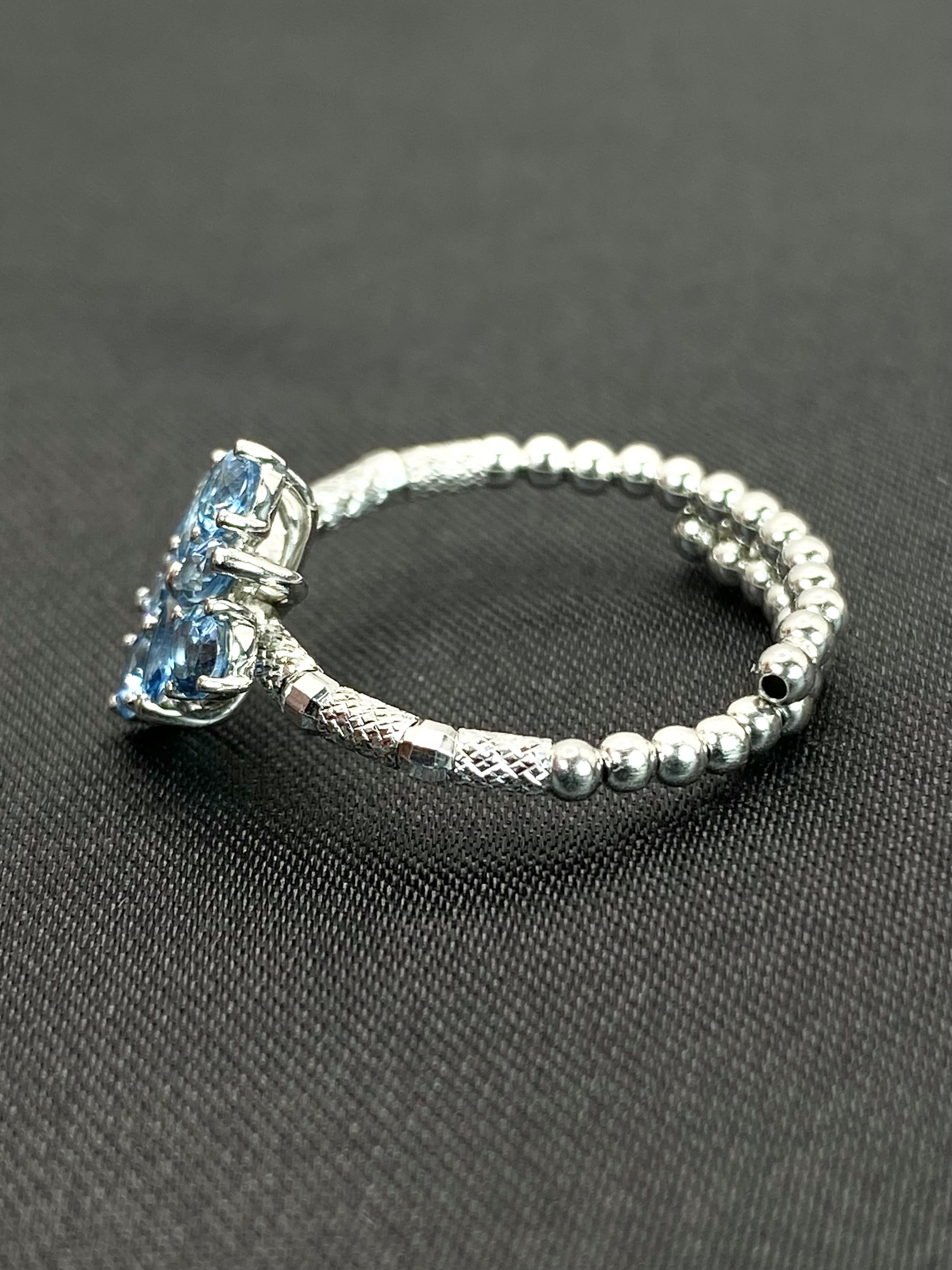 アクアマリン 計0.60ct Pt950 リング フリーサイズ（約12号