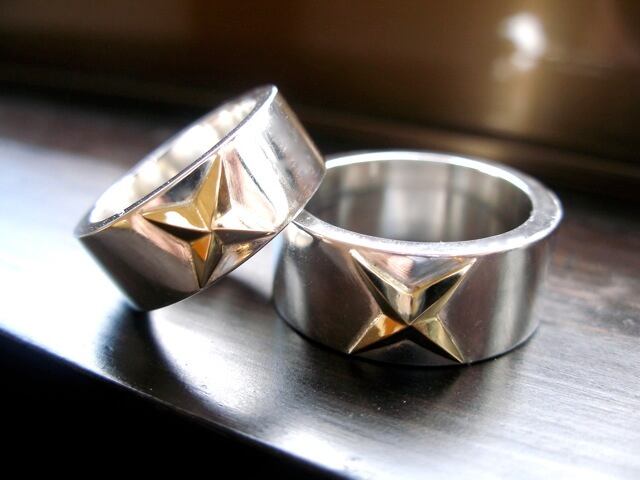 仁尾彫金『ゴールドプレート太陽の印台リング』ハンドメイド202 仁尾