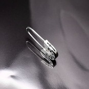 GOTHIC CROSS ENGRAVED SAFETY PIN EARRING with BLACK DIAMOND  / ゴシッククロスセーフティピン・ブラックダイヤモンドピアス