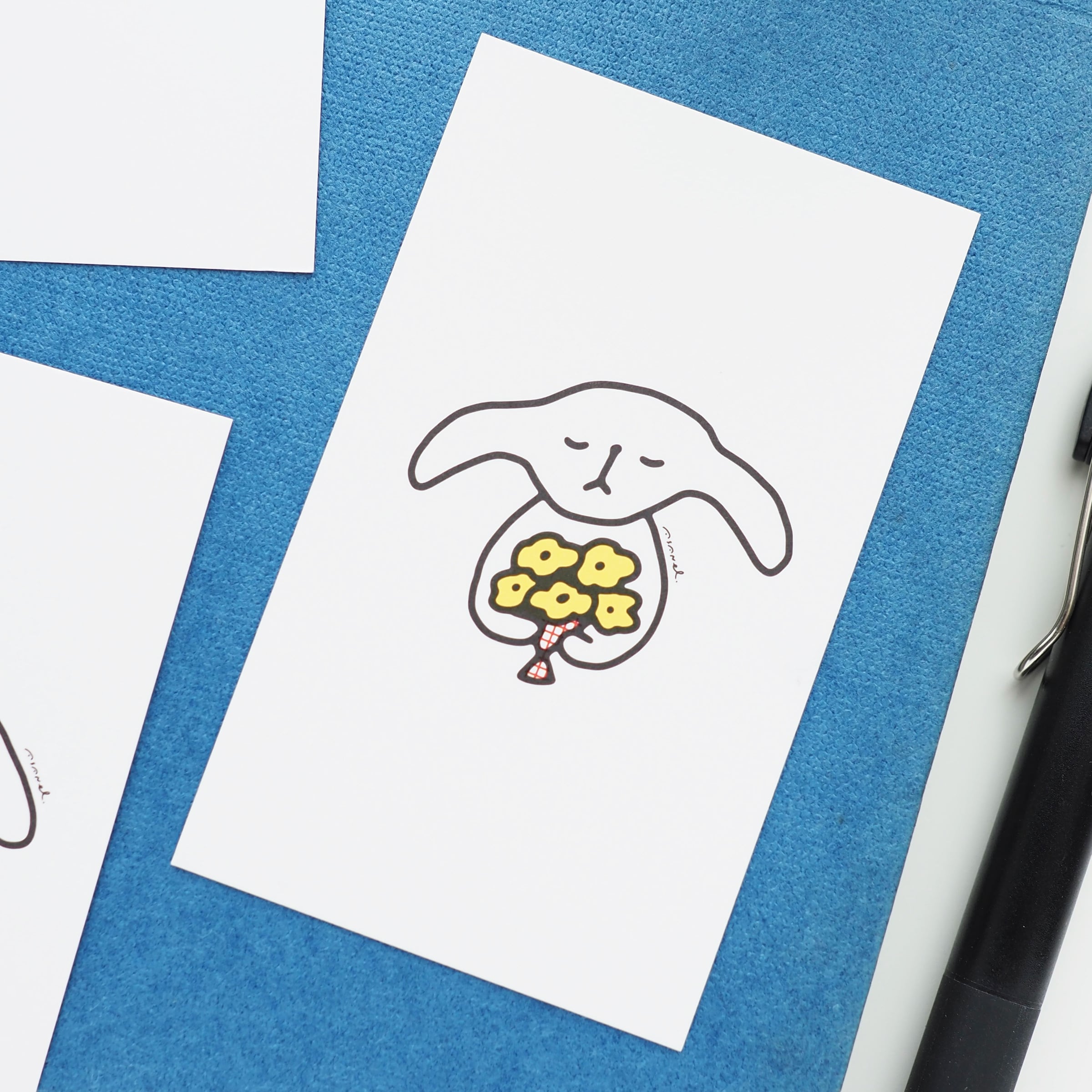 たれみみうさぎさん｜自由に使えるフレークカード | ASANEL