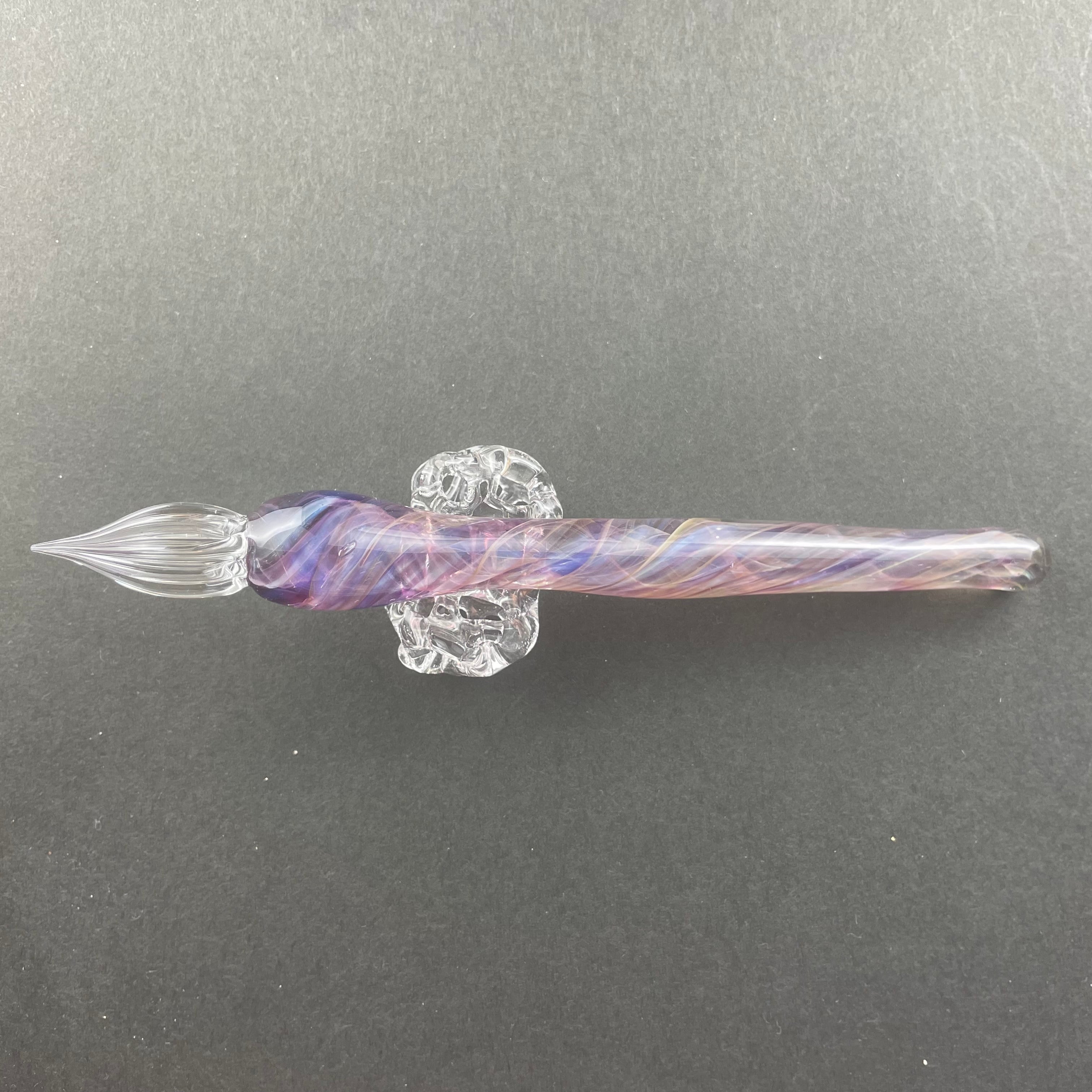 iroka glass ガラスペン 片思いパープル iroka glass ガラスペン 片思いパープル 紫と緑のガラスペン