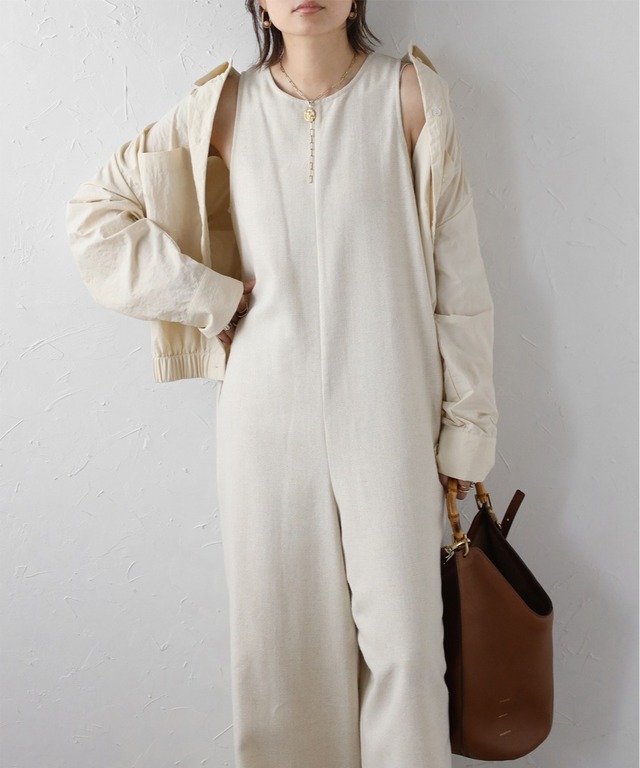 ヘリンボーンAラインオールインワン【p-20070】.