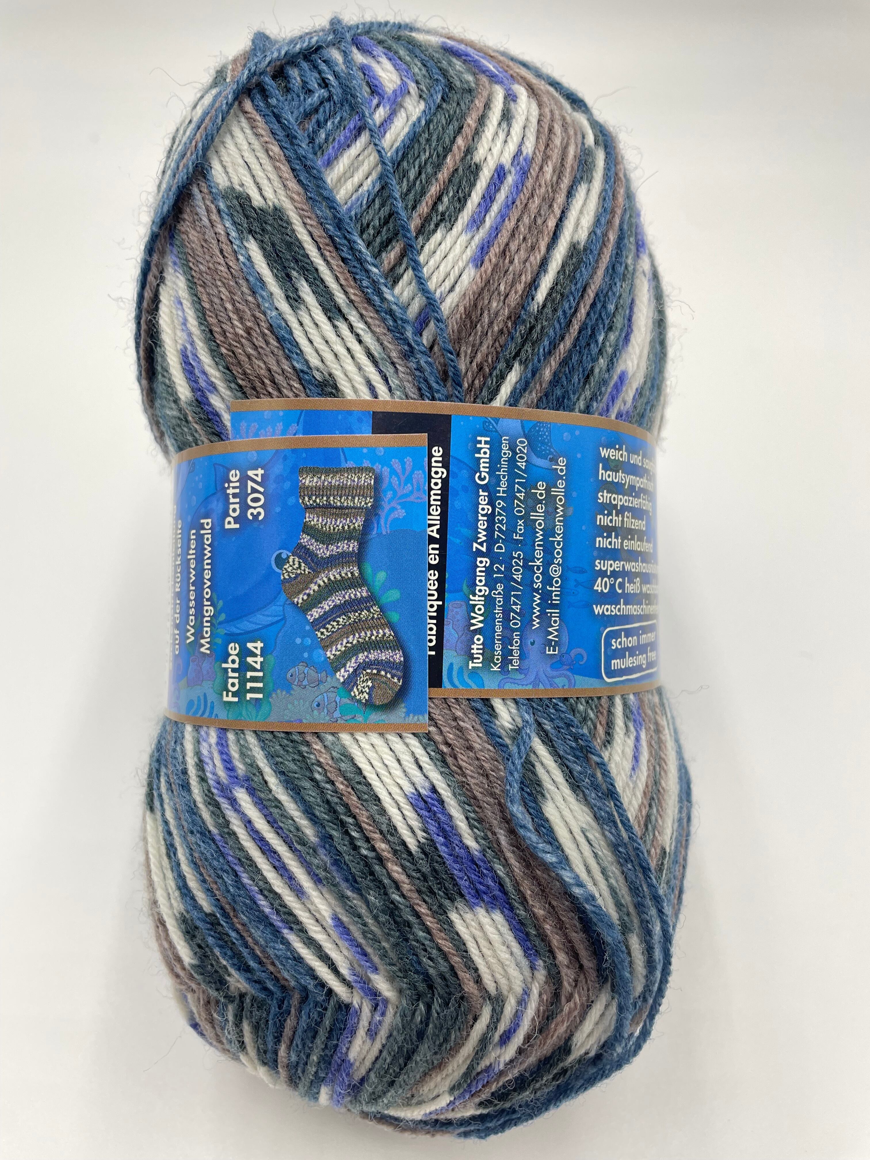編む手が止まらない毛糸!Opal 『水の世界』11144 4ply/4本撚り