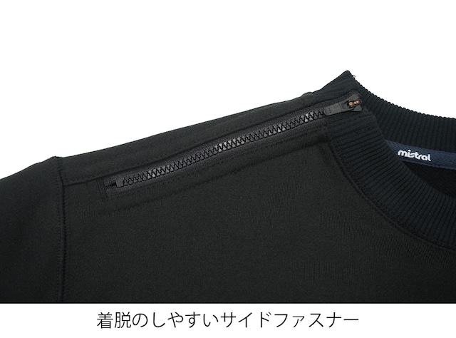 クルーネックスウェットシャツ BLACK