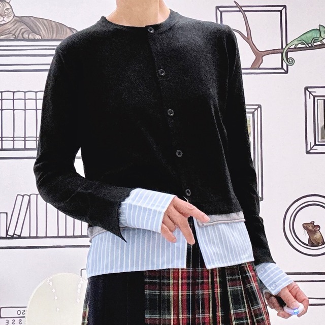 デザインニットカーディガン