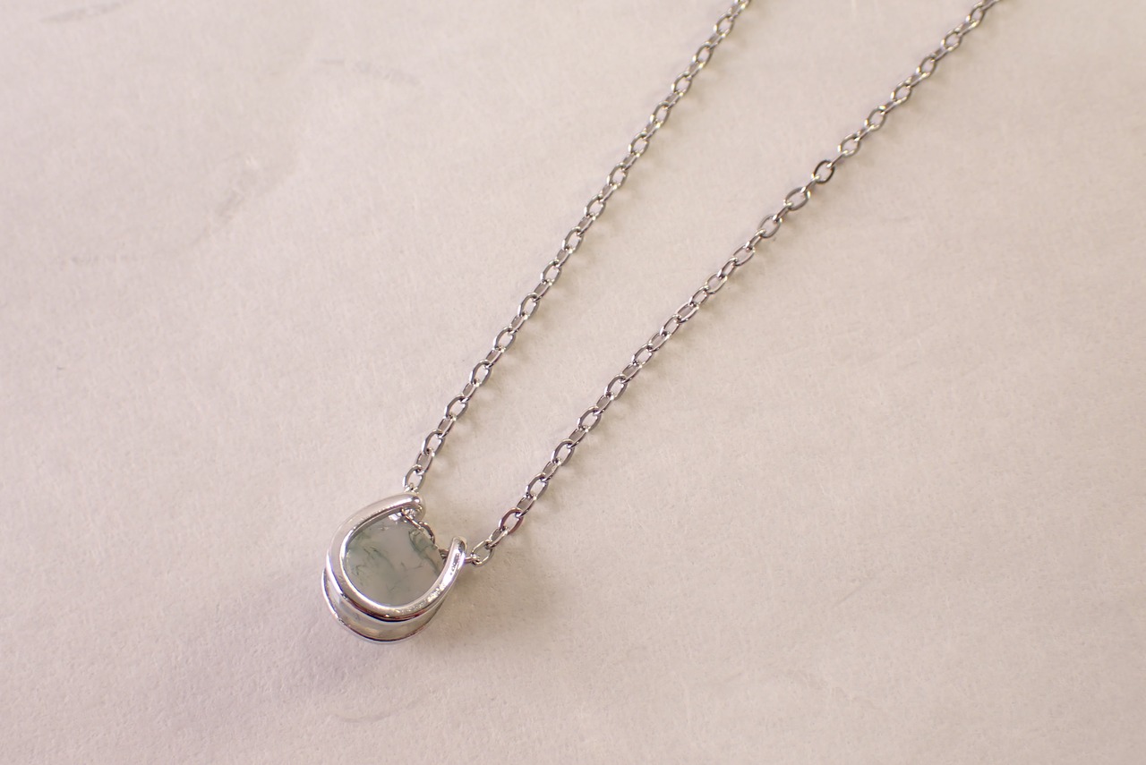 モスアゲートネックレス　169ct [D12‐183]