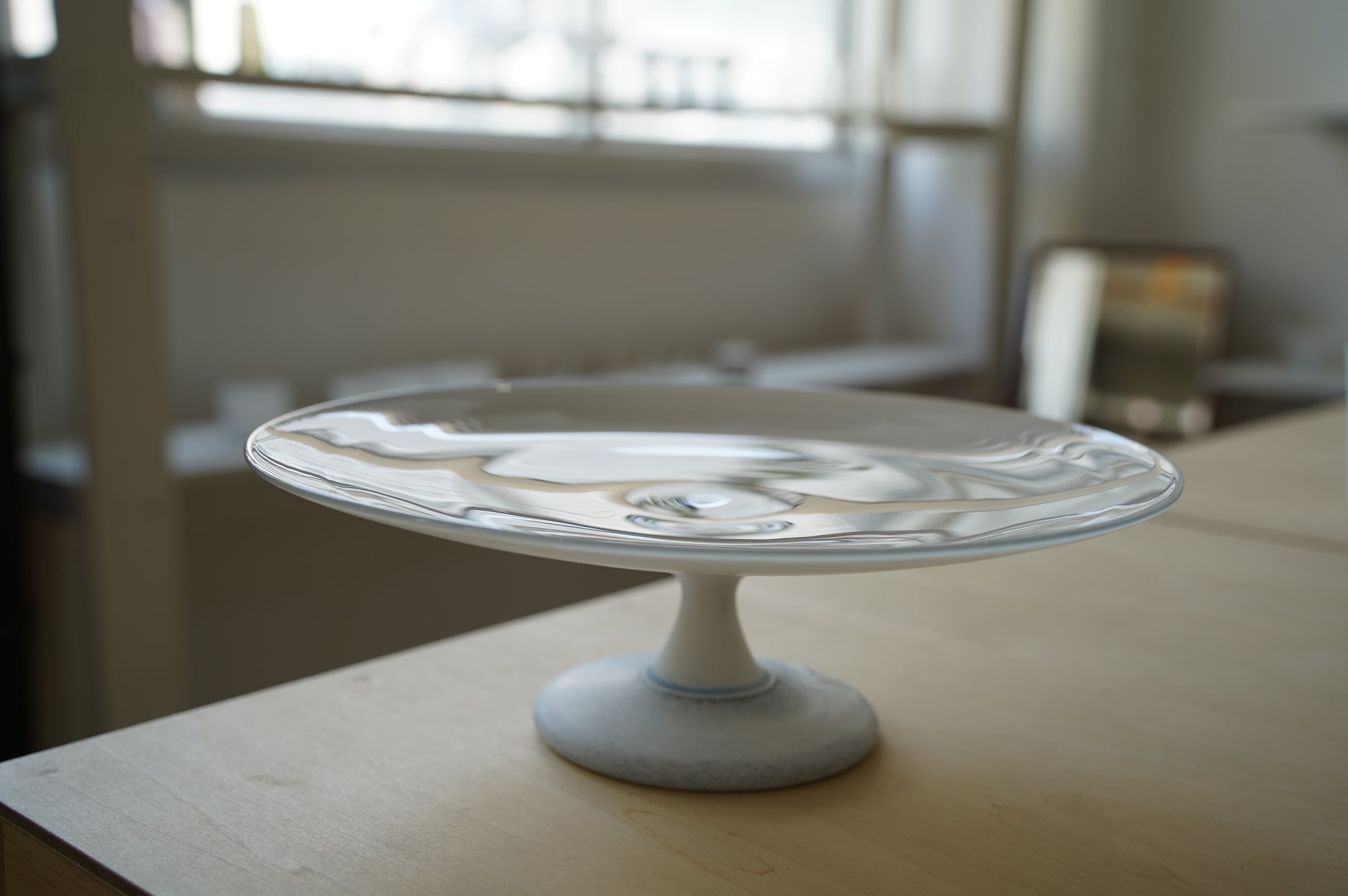 陶芸家 作家物 原口卓士 米色瓷 茶碗 米色青磁 青磁 茶碗 共箱 【公式