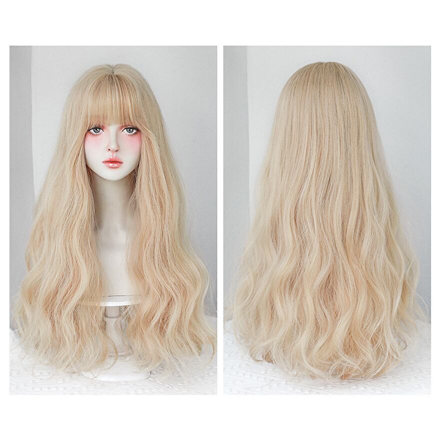 yuri様♡order商品 ウイッグ かつら ネット ロングウェーブ ライトゴールド 約60cm
