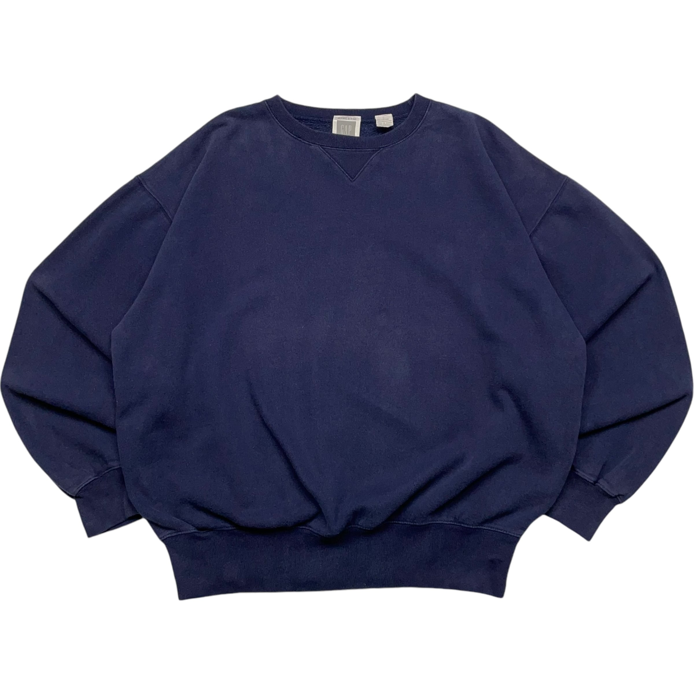 《L》 OLD GAP オールドギャップ スウェット 前V 短丈 ネイビー 90年代 vintage no.4539
