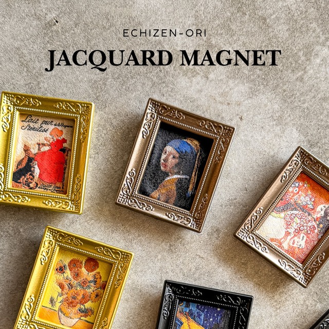 越前織　ミニチュア絵画マグネット　jacquard magnet（ジャカードマグネット）