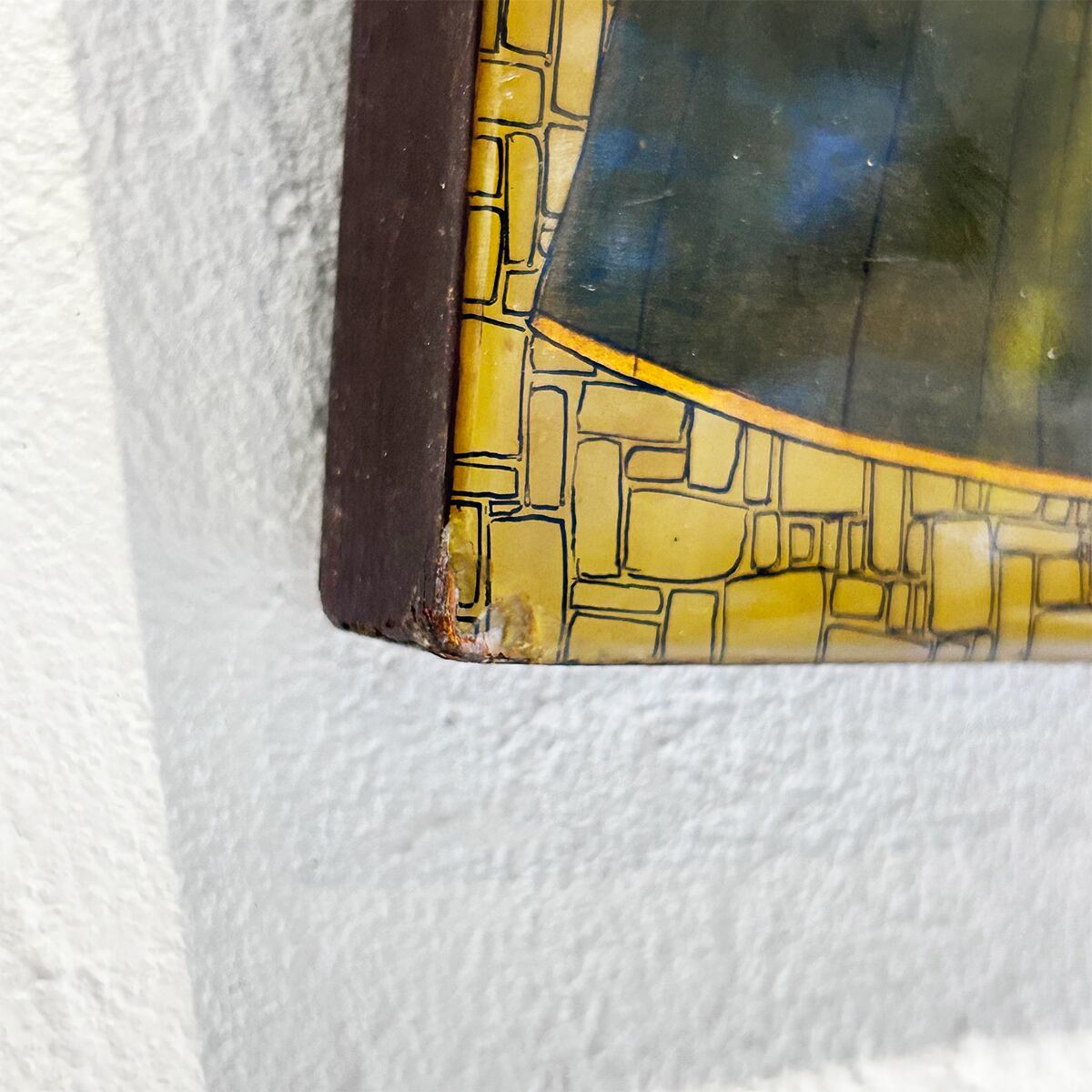 70s Italy 「Michi Sgorbigno」 painting art wooden panel | PANIC