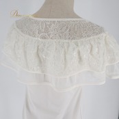 フラダンス 衣装 トップス マーメイドライン エムエムジェイ ホワイト系 MermaidLine MMJ ワンカラー 白 フリル レース チュール かわいい 華やか 明るい 上品 鮮やか 綺麗 ハワイアン アロハ フラ ダンス レッスン 練習