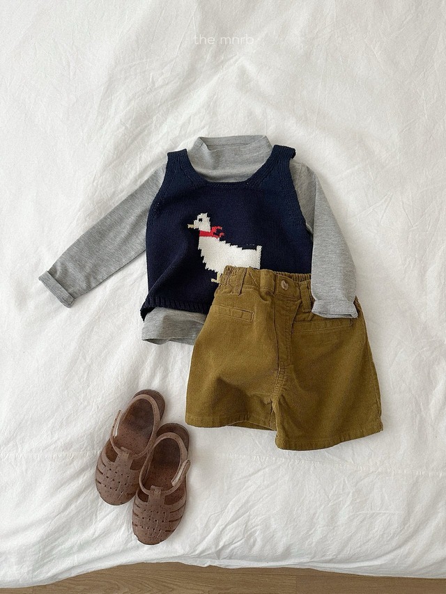 《予約》送料無料【minirobe】Blossom Half Turtleneck Tee