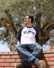 MMS RAGLAN! 3/4 SLEEVE /ホワイトxネイビー
