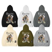 6色展開 裏起毛 ラッキーガール パーカー T562