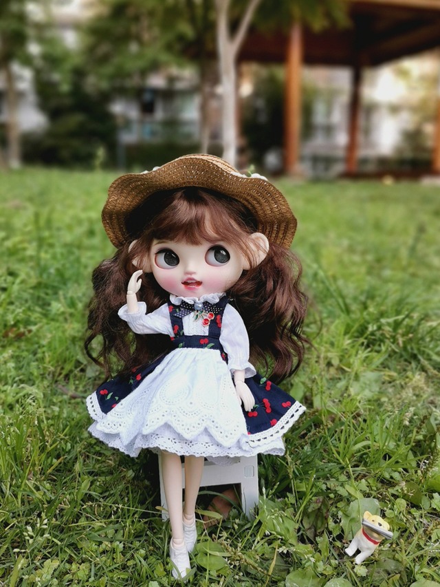 ドール衣装 女の子 お出かけワンピースセット blytheにピッタリ