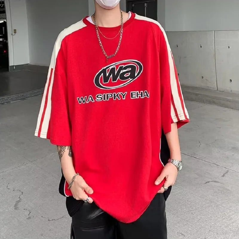 Y2K Traf 男性ストリートレターグラフィック原宿 E 半袖 Tシャツグランジ美学特大トップス Alt 服 ショート ハーフスリーブ かわいい rg0727h13065439139 | fashobees99 Y2K Traf 男性ストリートレターグラフィック原宿 E 半袖 Tシャツグランジ美学特大トップス Alt 服 ショート ハーフスリーブ かわいい rg0727h13065439139 | fashobees99