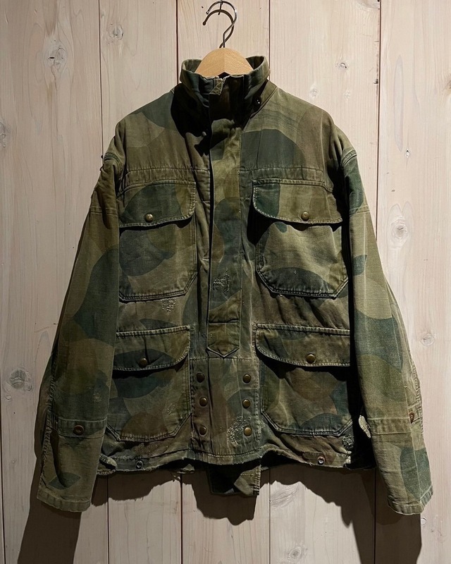 【a.k.a.C.a.k.a vintage】Belgian Army Aging Design Vintage Loose Denison Smock