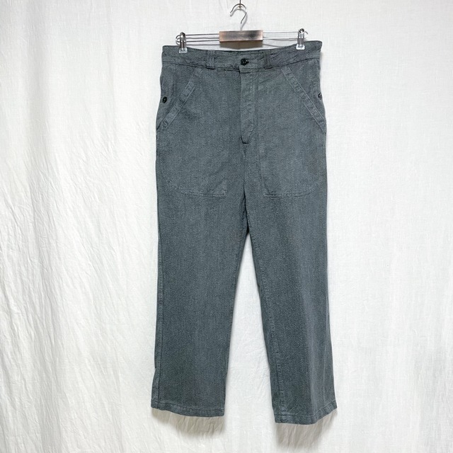 美品 50s スイス軍 デニム トラウザーズ オーバーパンツ W35 ワーク 