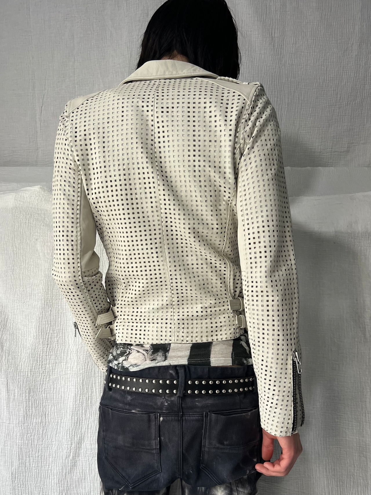 "IRO" Mesh Gimmick Riders Jacket