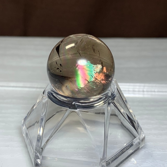 5.レインボー☆スモーキーアイリスクォーツ スフィア