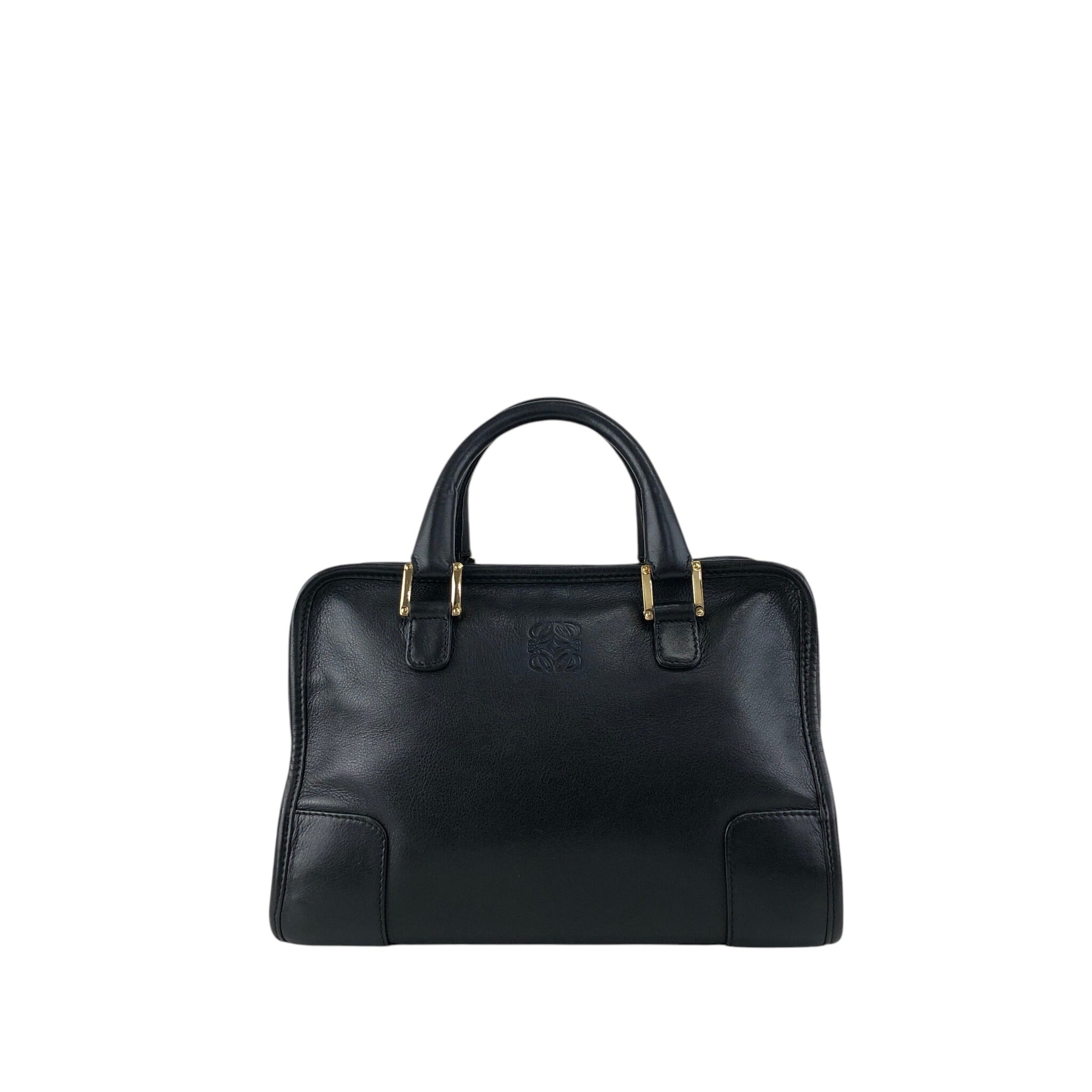 LOEWE ロエベ アマソナ ハンドバッグ ブラック アナグラム レザー ミニ