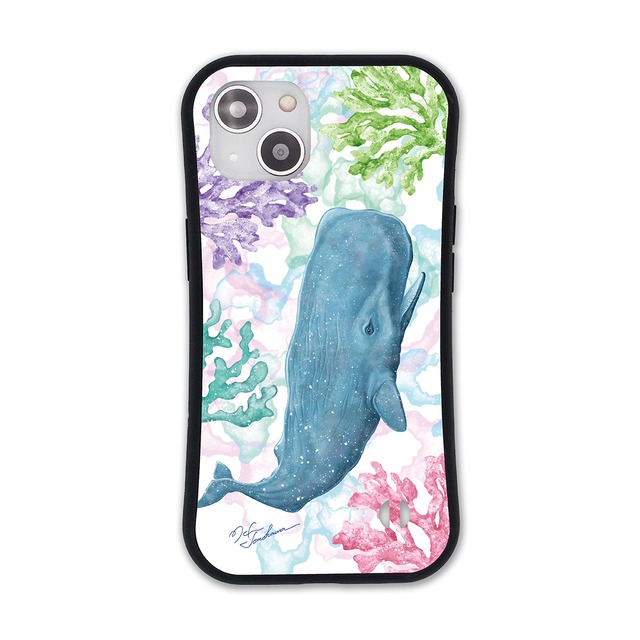 【iPhone耐衝撃グリップケース】彩海に舞うニシキテグリ