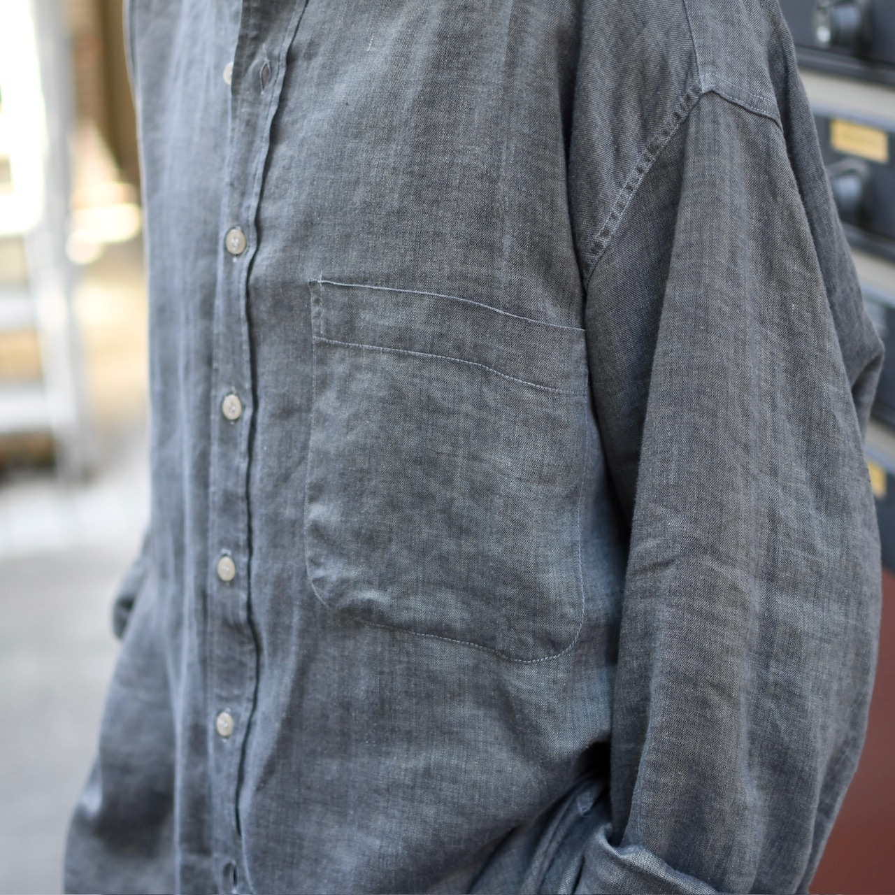 GALLAGHERS Irish linen shirt greige