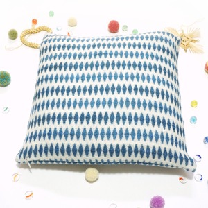 512 HARLEQUIN cushion cover blue,white M