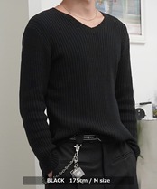 ◆二重臼 Vネックニット◆gl-000858