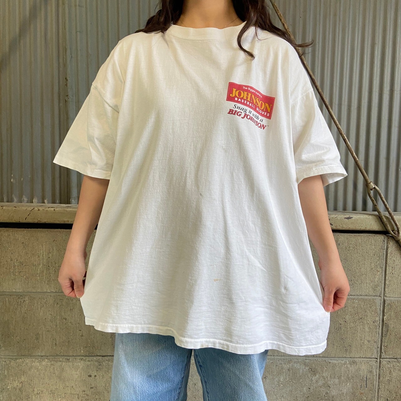 ビッグサイズ 90年代 USA製 BIG JOHNSON エロ バックプリントTシャツ 
