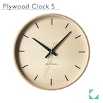 KATOMOKU plywood clock 5 km-50N ナチュラル 掛け時計