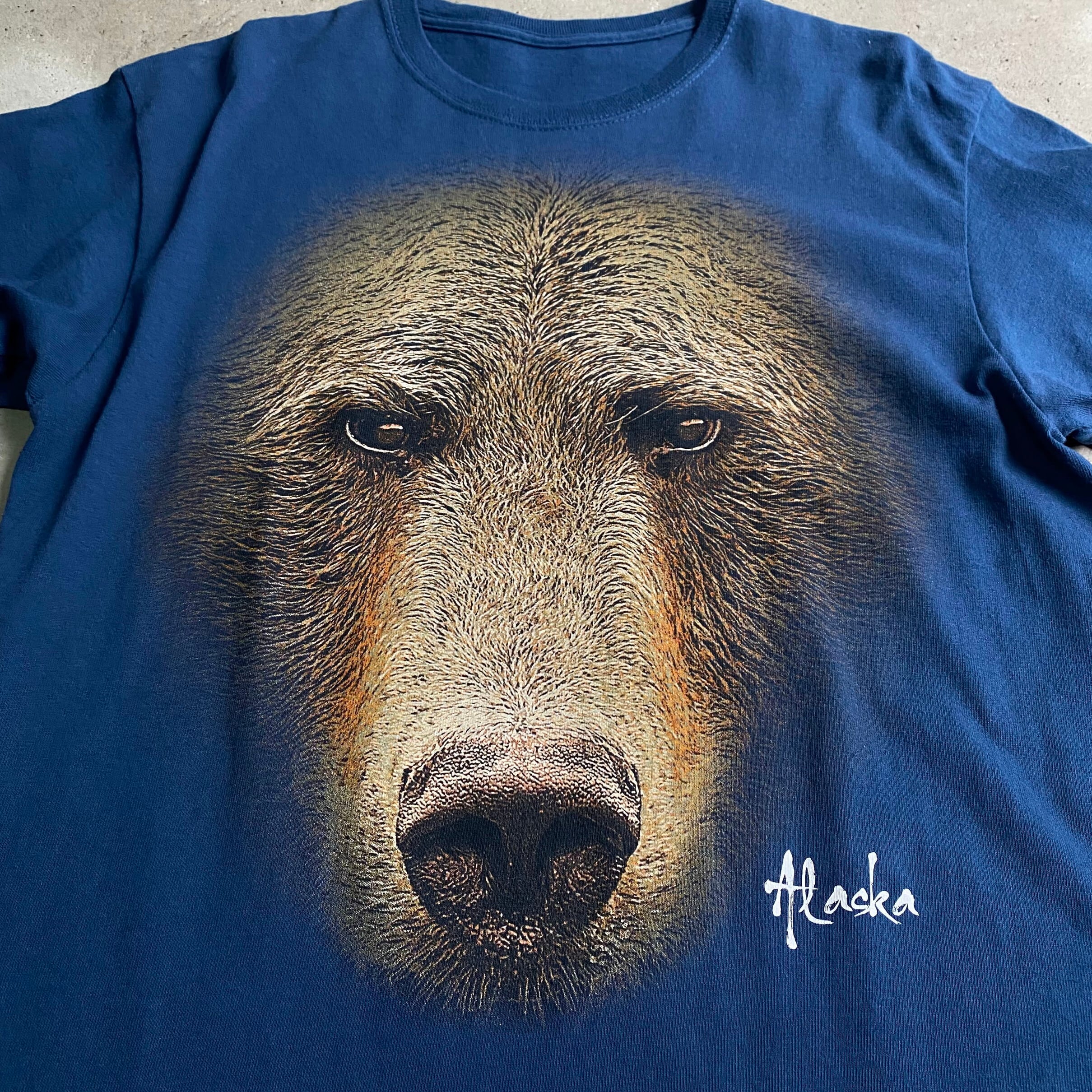 Alaska” 熊 くま アニマル プリント スーベニアTシャツ メンズL相当 ...