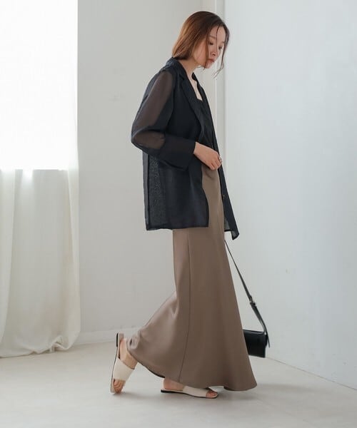 satin low skirt