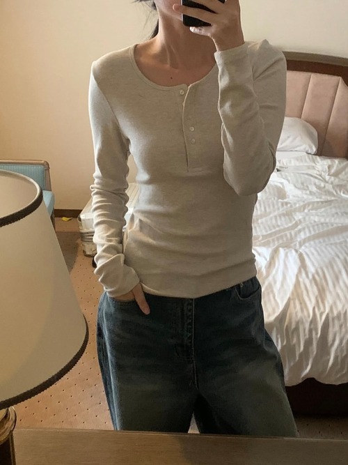 (予約) JINSIM / Noel Button tee 6color