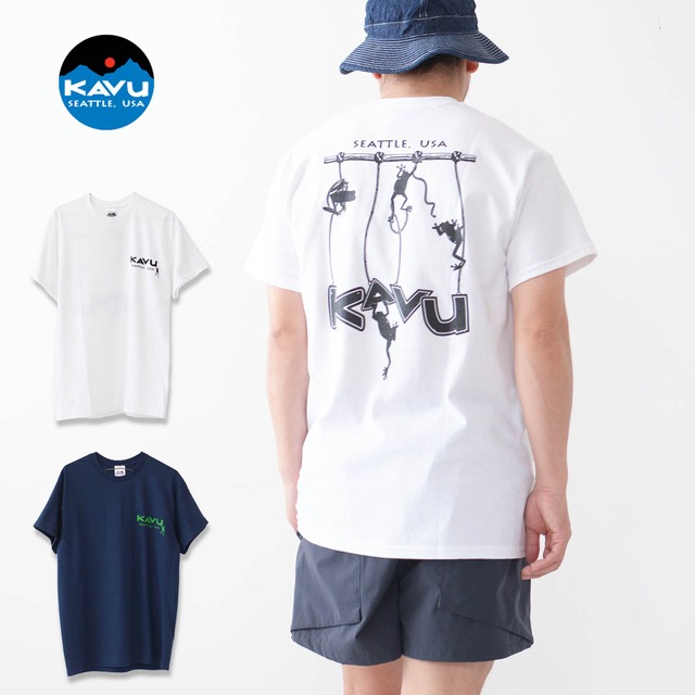 KAVU [カブー] Frog Tee R [19822054] フロッグ Tシャツ R・Tシャツ・半袖・キャンプ・登山・アウトドア・ショートスリーブ・MEN'S [2024SS]