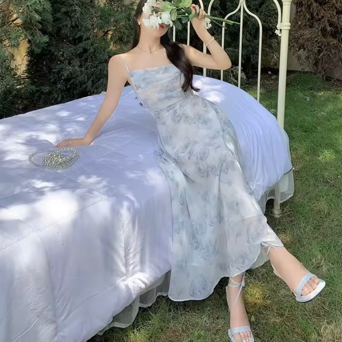 フラワーシフォンワンピース