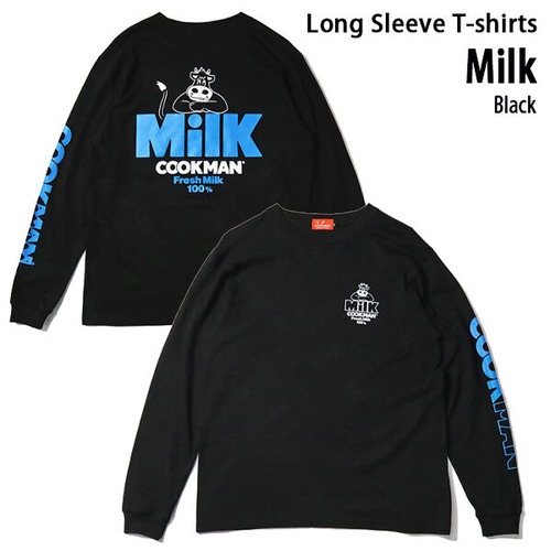 Cookman Long sleeve T-shirts Milk Black ブラック クックマン 長袖Tシャツ USA UNISEX 男女兼用 アメリカ