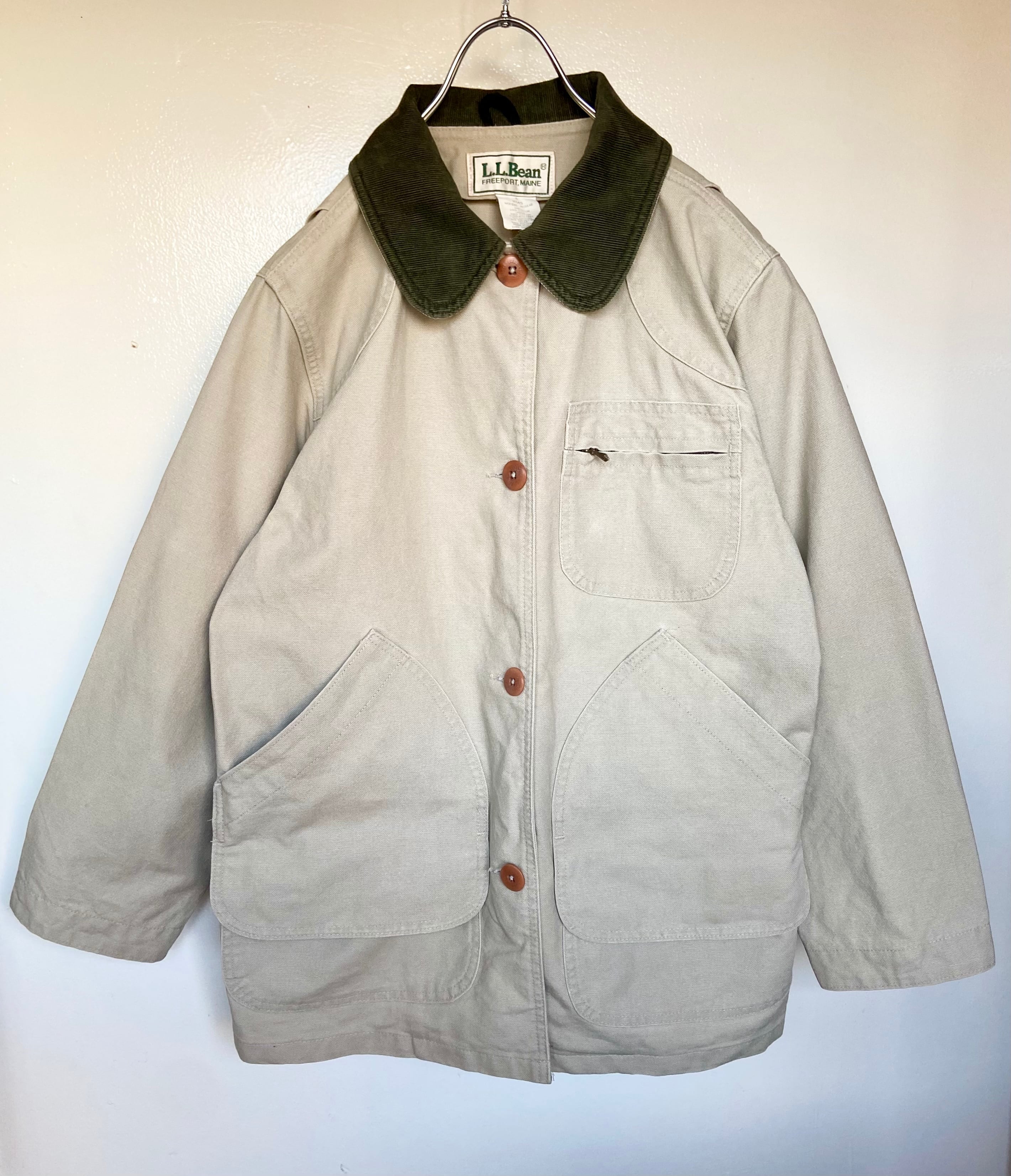 USA製 古着 80s LLBean/エルエルビーン ハンティングジャケット カバーオール 襟コーデュロイ | 【古着  らくふる】ビンテージ&リメイク専門のオンライン古着SHOP powered by BASE