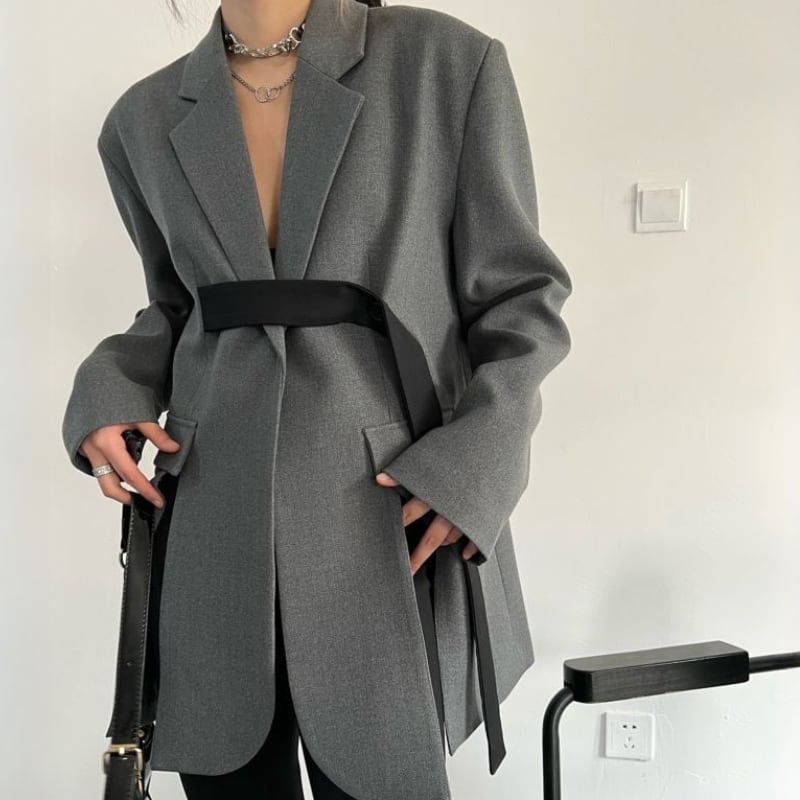 Front belt jacket 2 colors V1892