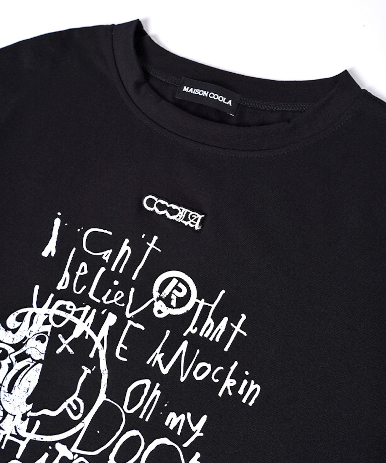COOLAスクリブルレイヤードレース L/S Tシャツ (WHITE)　CQ-48125