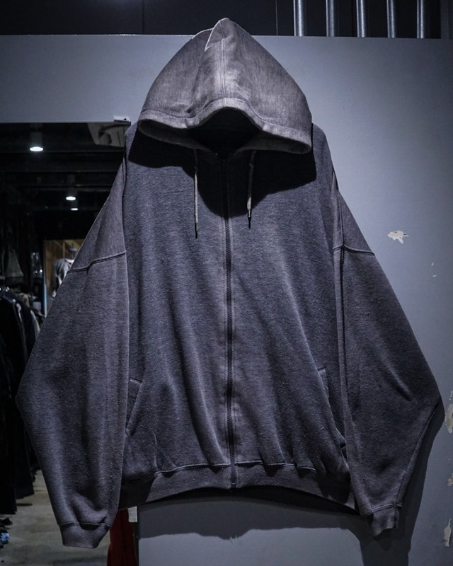【add (C) vintage】Good Sunfade Vintage Loose Zip Up Hoodie