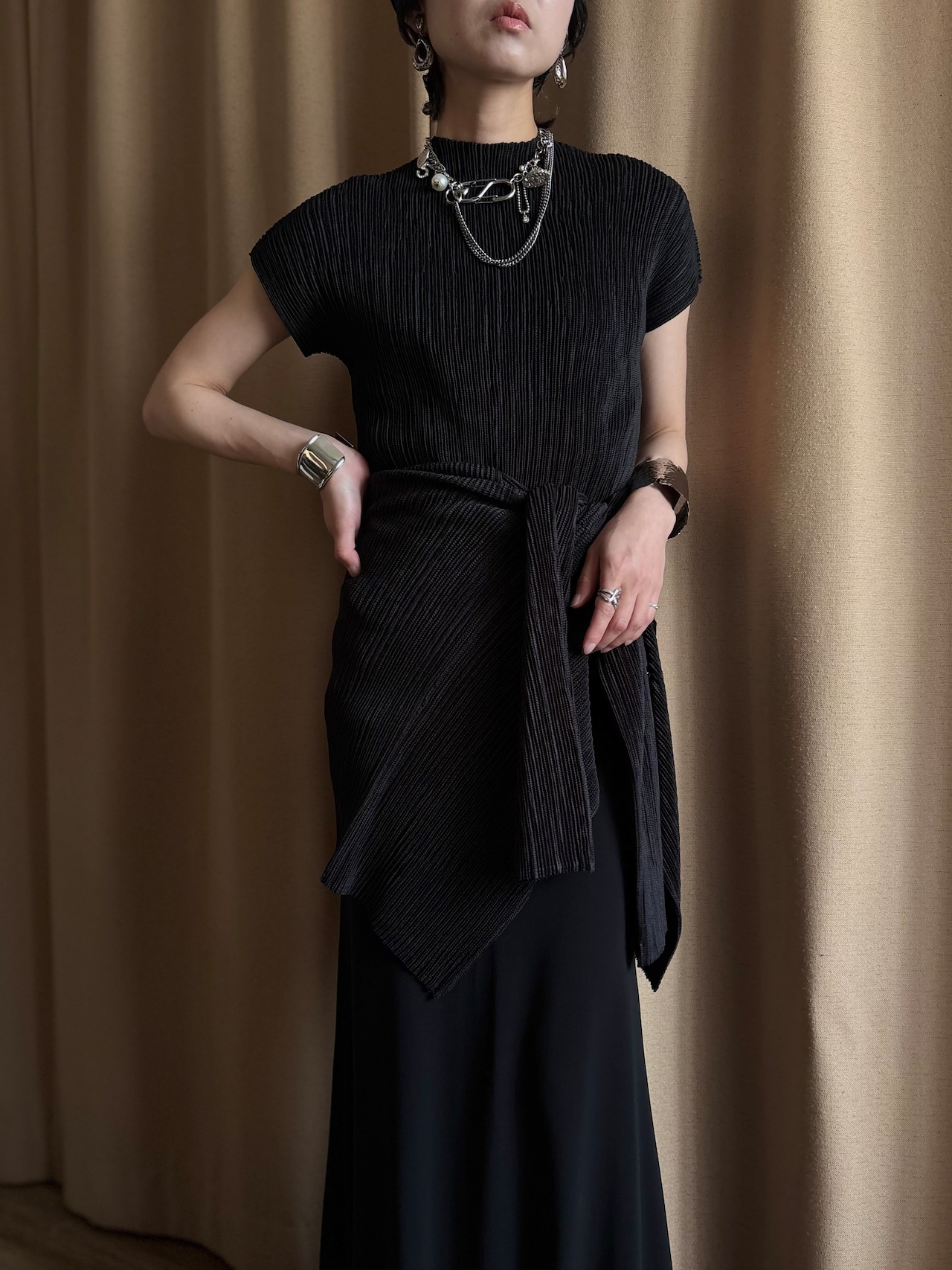 MADE IN JAPAN pleats mode ensemble tops-5207-4