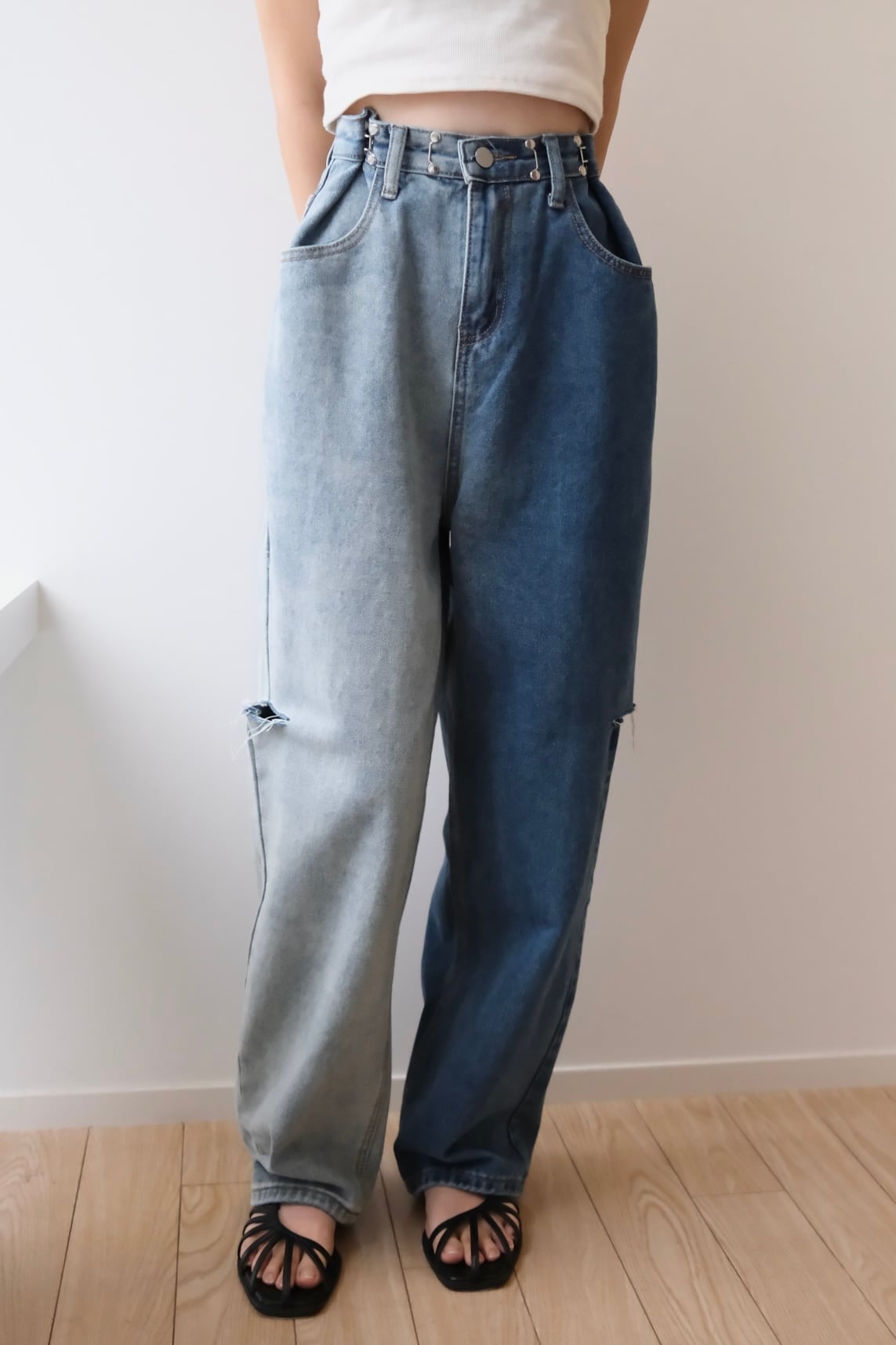 Denim Wide Pants デニムワイドパンツ Light Gray | planet3rd
