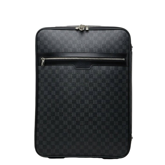 ルイ ヴィトン ダミエ グラフィット ペガス55 キャリーバッグ スーツケース N23299 ブラック グレー PVC レザー メンズ LOUIS VUITTON 【中古】