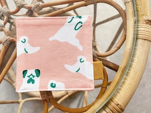 yukino textile 「PUGS」コースターピンク